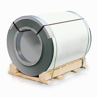 Рулон стали полиэстер RAL9003 Белый Пломбир 0.45х1250мм закрытый