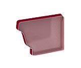 Заглушка желоба 120*86 правая RAL P363 (Вишня) фото Центр Металлокровли