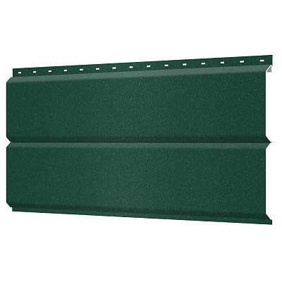 Сайдинг металлический ЕВРО-БРУС под брус RAL6005 Зеленый Мох Rooftop Бархат 0.50мм фото Центр Металлокровли