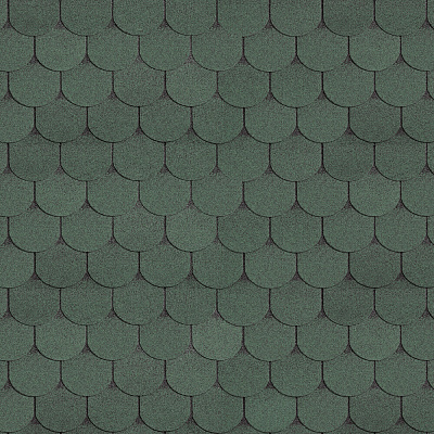 Гибкая черепица Shinglas Классик Хвойный зеленый