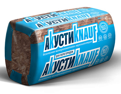 Утеплитель АкустиКНАУФ 50х610х1230мм 16шт 12м2 0,6м3 KNAUF INSULATION плита