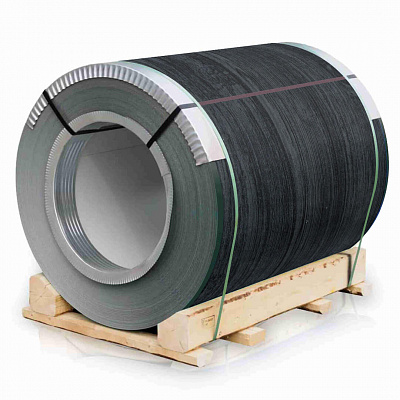 Рулон стали под дерево Черное Дерево 3D 0.45х1250мм Принтек Россия