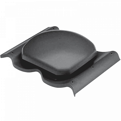 Выход вентиляции (дефлектор) для металлочерепицы Монтеррей черный фото Центр Металлокровли