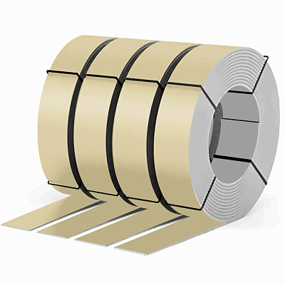 Штрипс лента стальная 0.45мм полиэстер RAL 1014 Бежевый ширина 113-1250мм