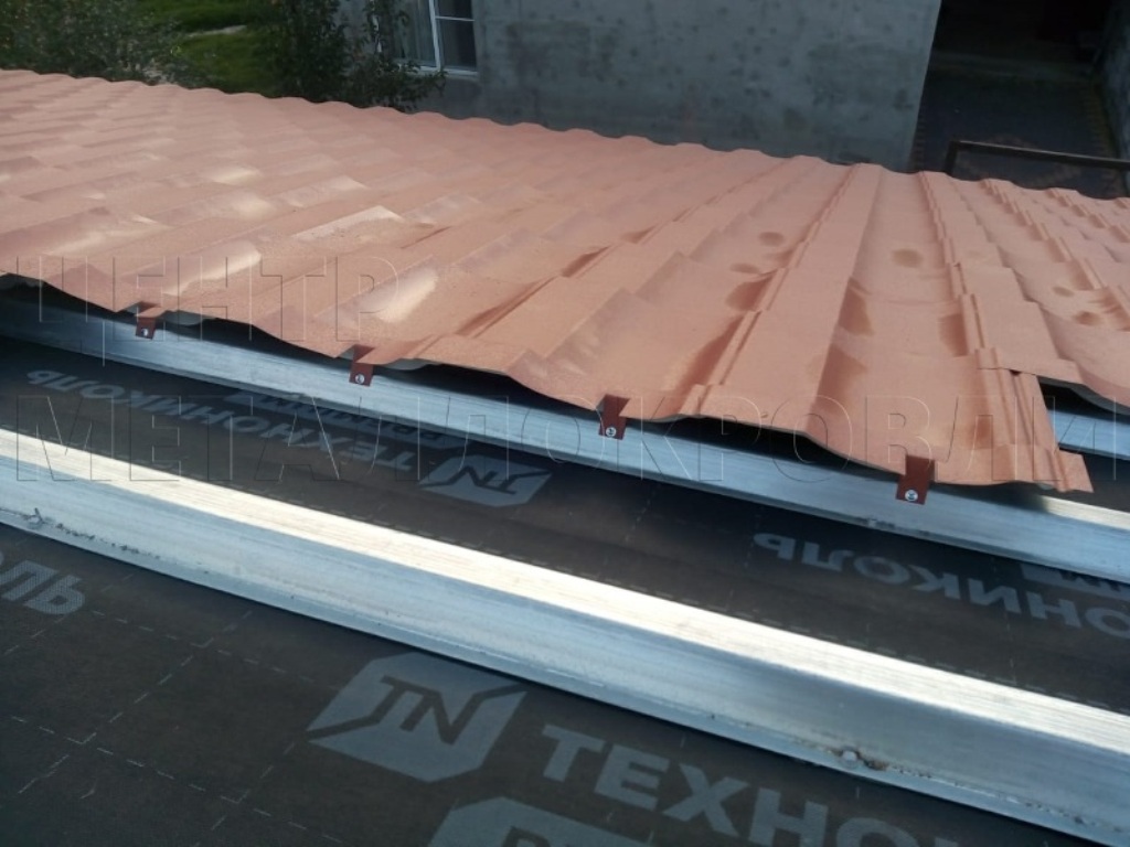 Металлочерепица Геркулес 8004 терракотовый Стальной Бархат от Центра Металлокровли в Тюмени