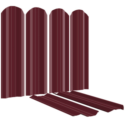 Штакетник ЭКО-М 95мм RAL3005-3005 Красное Вино 2-х сторонний для забора